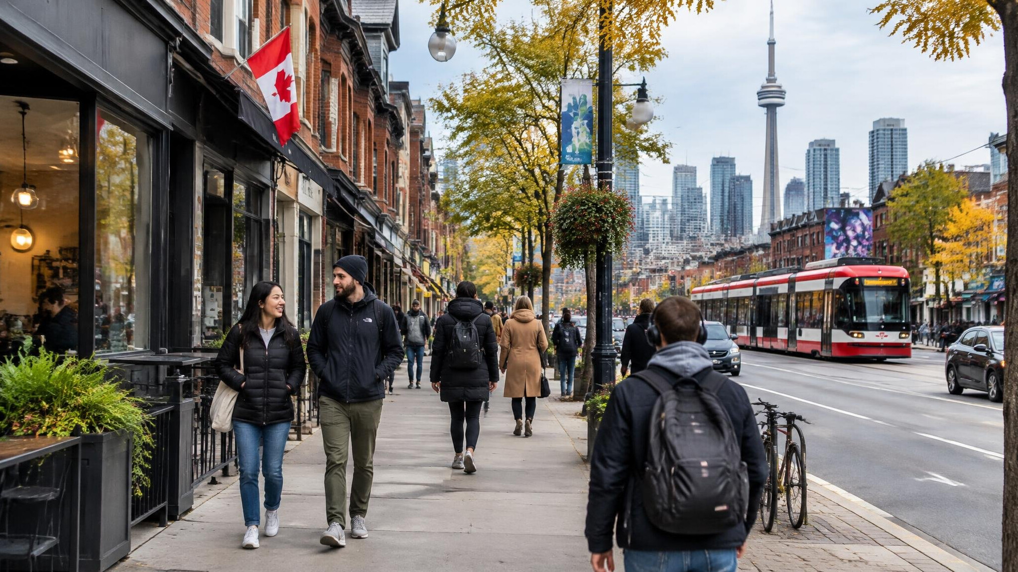 toronto neighborhood street scene
