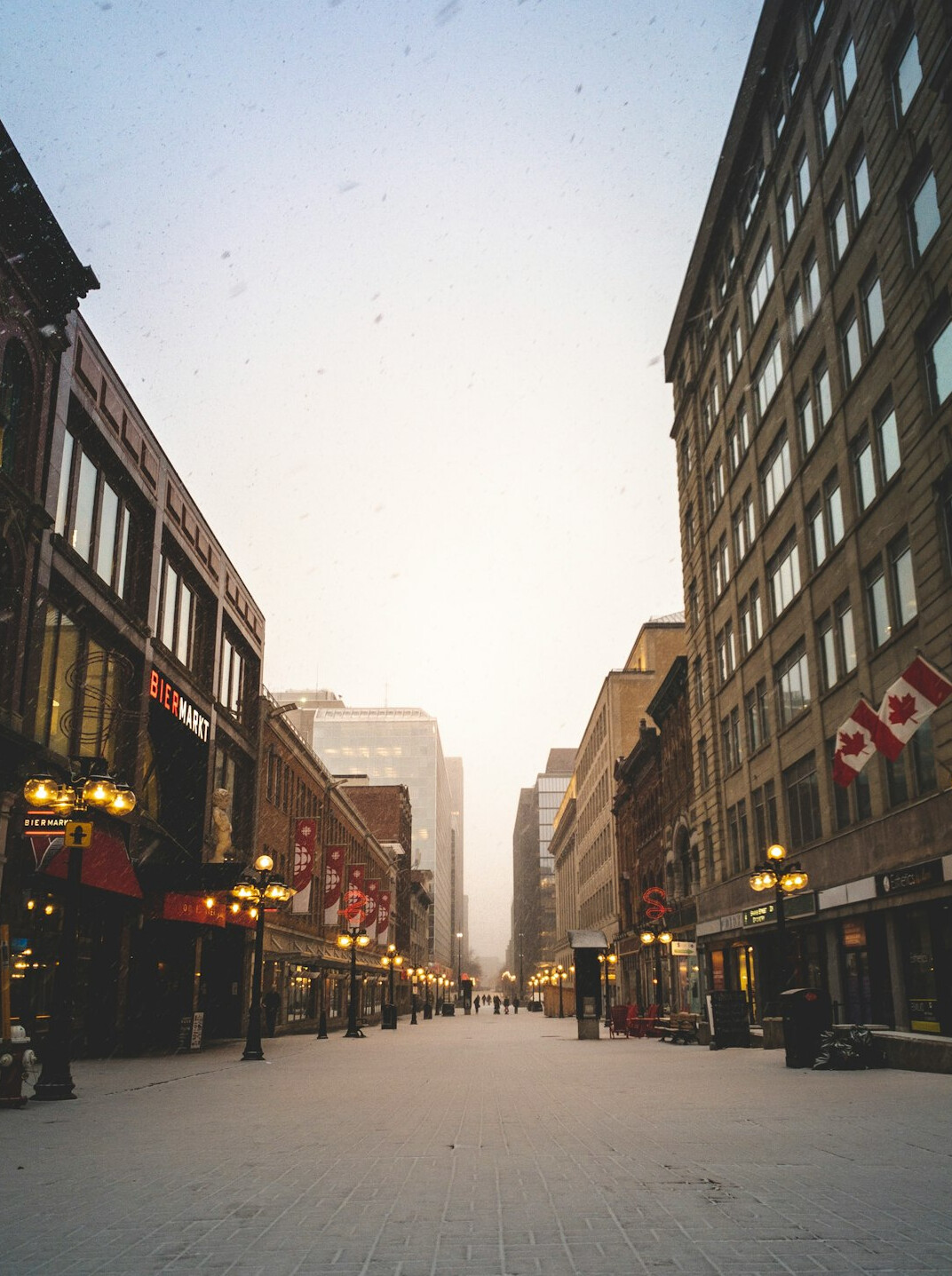 canadian winter street scene