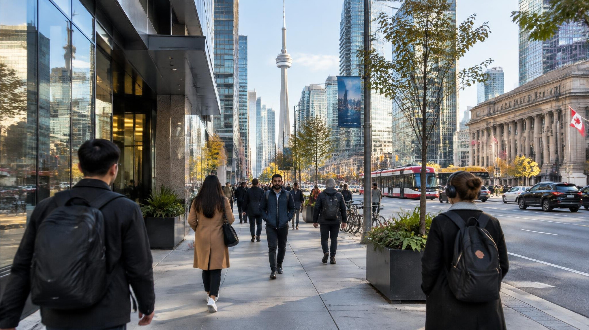 toronto downtown street scene